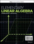 Cover: Elementary Linear Algebra - Wiley