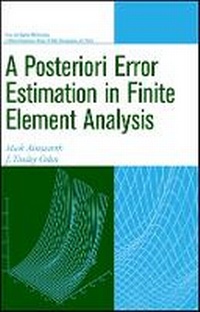 Enlarge image Cover: A Posteriori Error Estimation in Finite Element An alysis - Wiley