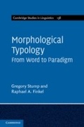 Cover: Morphological Typology - Cambridge University Press