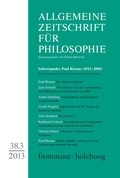 Cover: Allgemeine Zeitschrift f&uuml;r Philosophie: Paul Ricour (1913-2005) - frommann-holzboog Verlag AZP
