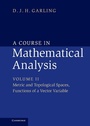Cover: A Course in Mathematical Analysis - Cambridge University Press