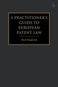 Cover: A Practitioner's Guide to European Patent Law - Hart Publishing