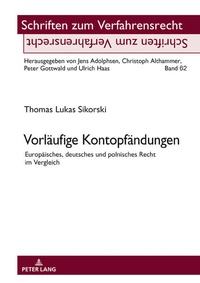 Abbildung von: Vorläufige Kontopfändungen - Peter Lang Verlag