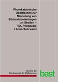 Cover: Photokatalytische Oberfl&auml;chen zur Minderung von Stickoxidbelastungen an Stra&szlig;en - Fachverlag NW in Carl Ed. Sch&uuml;nemann KG