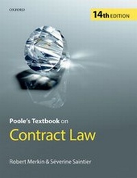 Enlarge image Cover: Poole's Textbook on Contract Law - Oxford University Press