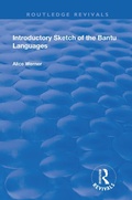Cover: Introductory Sketch of the Bantu Languages - Routledge