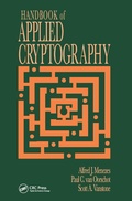 Cover: Handbook of Applied Cryptography - CRC Press