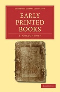 Cover: Early Printed Books - Cambridge University Press