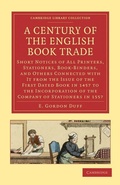 Cover: A Century of the English Book Trade - Cambridge University Press