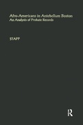 Cover: Afro-Americans in Antebellum Boston - Routledge