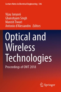 Enlarge image Cover: Optical and Wireless Technologies - Springer