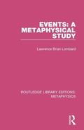 Cover: Events: A Metaphysical Study - Routledge