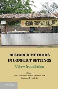 Enlarge image Cover: Research Methods in Conflict Settings - Cambridge University Press