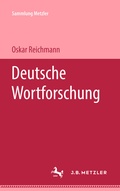 Cover: Deutsche Wortforschung - J.B. Metzler