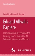 Cover: Eduard Allwills Papiere - J.B. Metzler