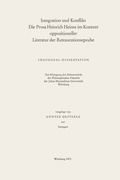 Cover: Integration und Konflikt die Prosa Heinrich Heines im Kontext oppositioneller Literatur der Restaurationsepoche - J.B. Metzler