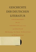 Cover: Geschichte der deutschen Literatur vom Humanismus bis zu Goethes Tod (1490-1832) - J.B. Metzler