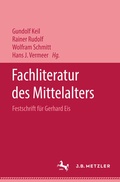 Cover: Fachliteratur des Mittelalters - J.B. Metzler