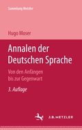 Cover: Annalen der deutschen Sprache - J.B. Metzler