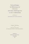 Cover: Untersuchungen zur Bedeutung von &raquo;Libertin&laquo; und seinen Ableitungen im 16. und 17. Jahrhundert - J.B. Metzler