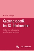 Cover: Gattungspoetik im 18. Jahrhundert - J.B. Metzler