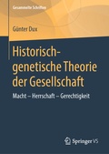 Cover: Historisch-genetische Theorie der Gesellschaft - Springer VS