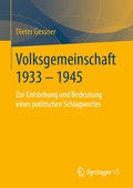 Bild: Volksgemeinschaft 1933 - 1945 - Springer VS