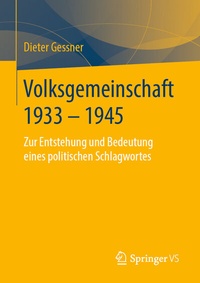 Bild: Volksgemeinschaft 1933 - 1945 - Springer VS