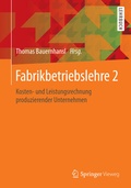 Cover: Fabrikbetriebslehre 2 - Springer Vieweg