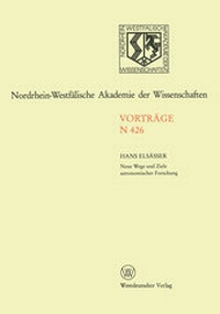 Abbildung von: Neue Wege und Ziele astronomischer Forschung - VS Verlag für Sozialwissenschaften