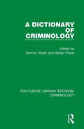 Cover: A Dictionary of Criminology - Routledge