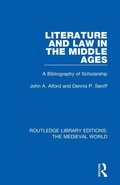 Cover: Literature and Law in the Middle Ages - Routledge