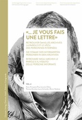Cover: &laquo;... je vous fais une lettre&raquo; - Chronos