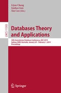 Cover: Databases Theory and Applications - Springer