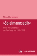Cover: "Spielmannsepik" - J.B. Metzler