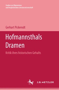 Enlarge image Cover: Hofmannsthals Dramen - J.B. Metzler