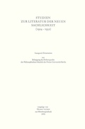 Cover: Studien zur Literatur der Neuen Sachlichkeit (1924-1932) - J.B. Metzler