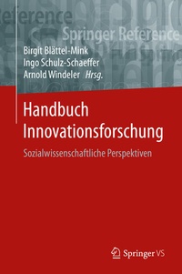 Enlarge image Cover: Handbuch Innovationsforschung - Springer VS