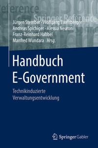 Enlarge image Cover: Handbuch E-Government - Springer Gabler
