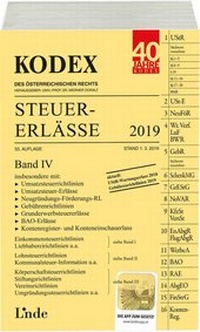 Abbildung von: KODEX Steuer-Erlässe 2019, Band IV - Linde