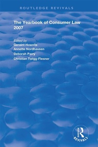 Abbildung von: The Yearbook of Consumer Law 2007 - Routledge