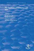 Cover: The Yearbook of Consumer Law 2007 - Routledge