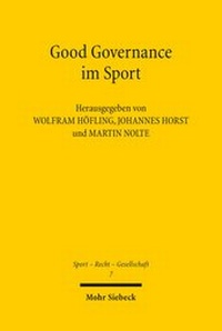 Abbildung von: Good Governance im Sport - Mohr Siebeck
