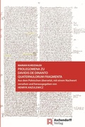 Cover: Prolegomena zu Davidis de Dinanto Quaternulorum fragmenta - Aschendorff