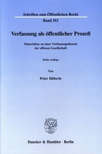 Abbildung von: Verfassung als öffentlicher Prozeß. - fibre