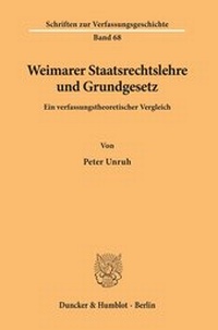 Abbildung von: Weimarer Staatsrechtslehre und Grundgesetz. - fibre