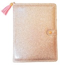 Cover: Snap Journal: Gold Glitter - Hardcover-Notizbuch/Tagebuch/Memo mit stabiler Ringbindung und Druckknopf - Brown Trout-Auslieferer Flechsig