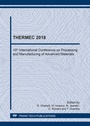 Cover: THERMEC 2018 - Trans Tech Publications Ltd