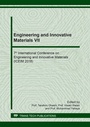 Cover: Engineering and Innovative Materials VII - Trans Tech Publications Ltd