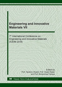 Enlarge image Cover: Engineering and Innovative Materials VII - Trans Tech Publications Ltd